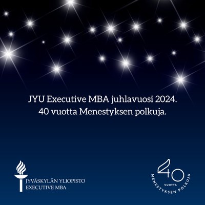 JYU Executive MBA. 40 vuotta Menestyksen polkuja.