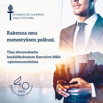 Menesty johtajana. Valitse JYU Executive MBA.